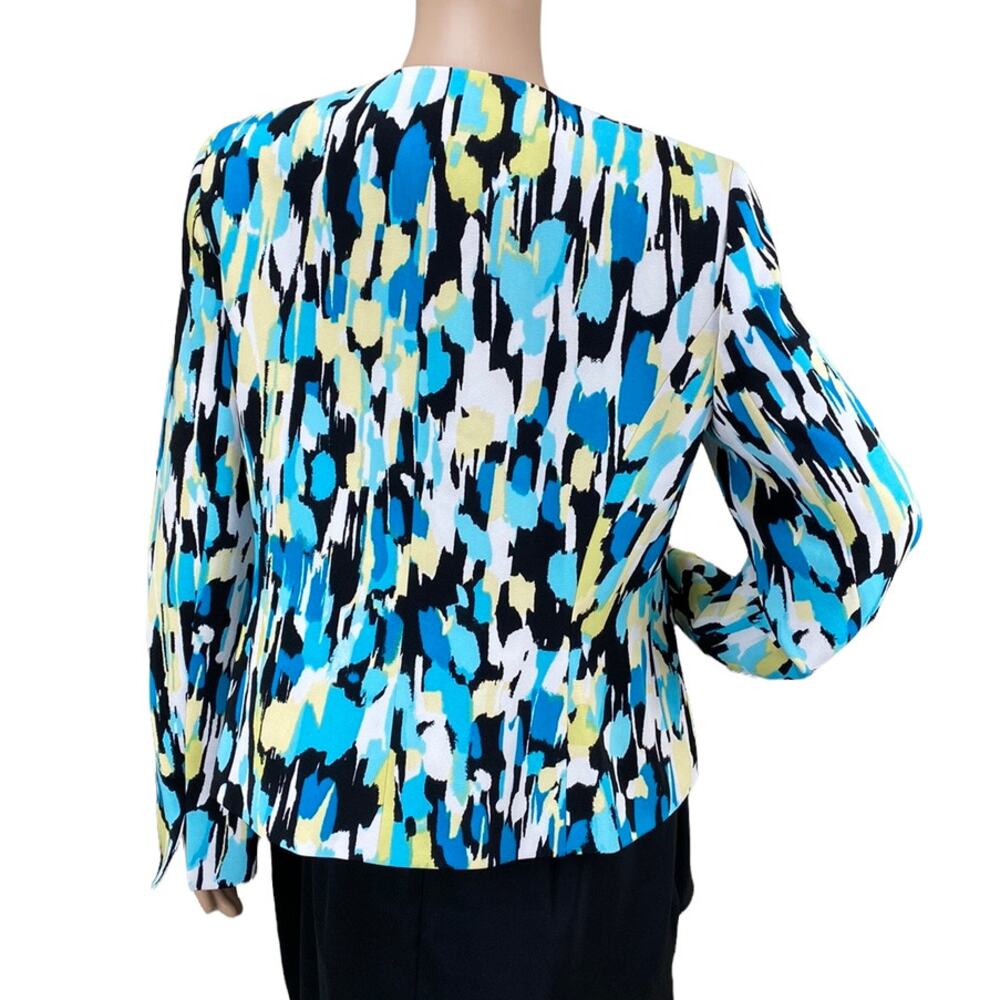 Evan-Picone Multicolored Open Front Padded Should… - image 4